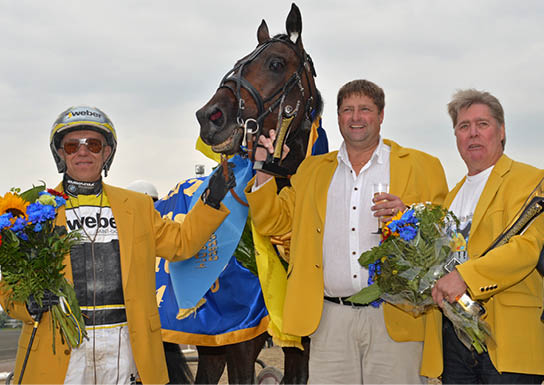 foto : lj : svenskt travderby 2014 rjan kihlstr m , svante b th och leif norberg